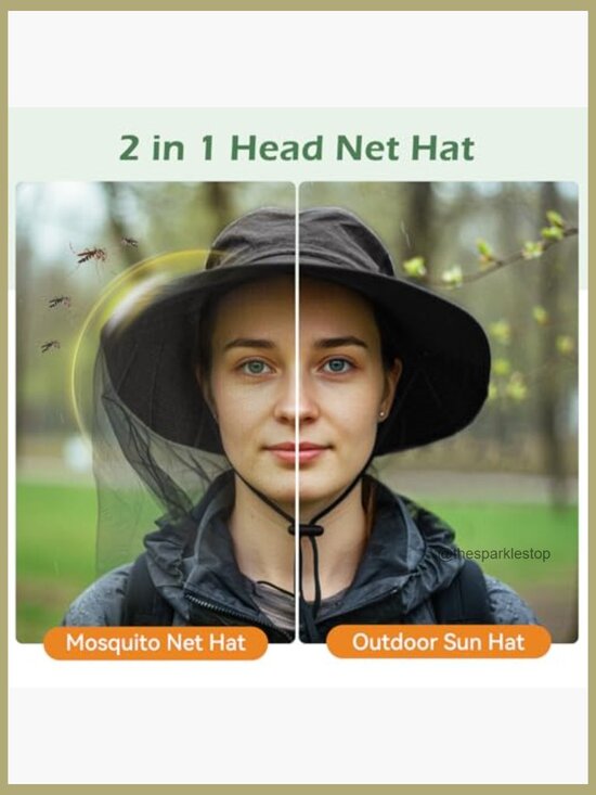 Fishing Hat with Hidden Mosquito Net Bug Net Veil Sun Protection main image 6